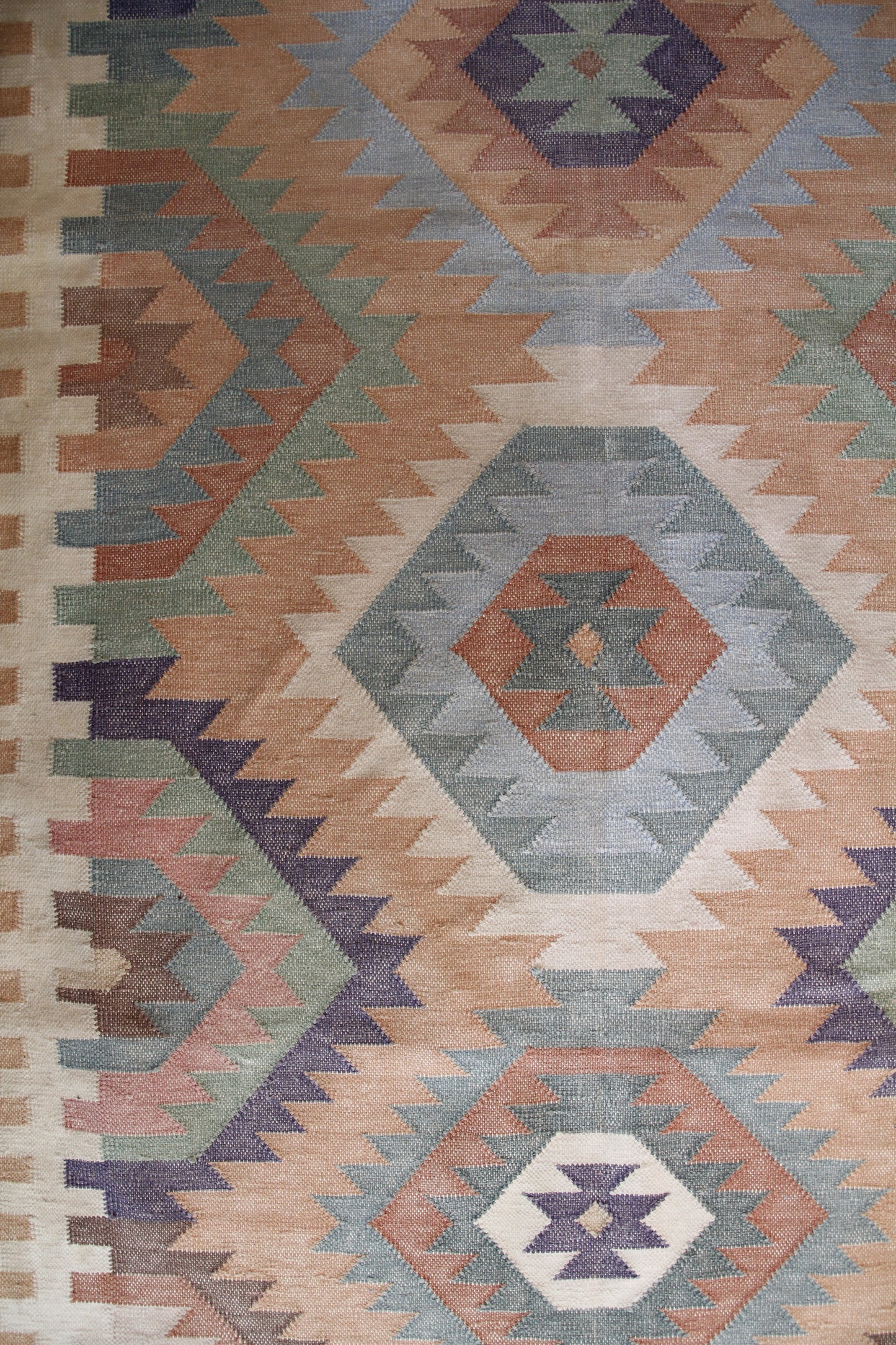 Handmade Vintage Indian Small Kilim 2'11" X 5'2"