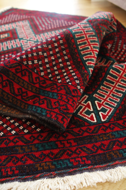 Handmade Vintage Turkoman Small Rug 2'7" X 4'9"