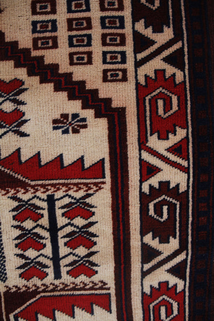 Handmade Vintage Turkish Small Rug 2'6" X 4'