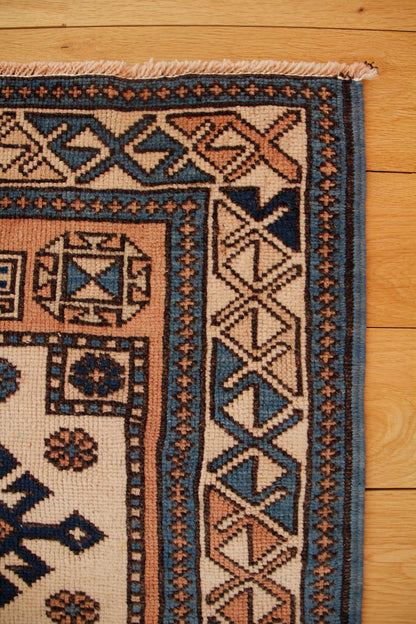 Handmade Vintage Turkish Small Rug 2'6" X 3'10"