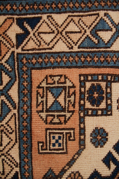 Handmade Vintage Turkish Small Rug 2'6" X 3'10"