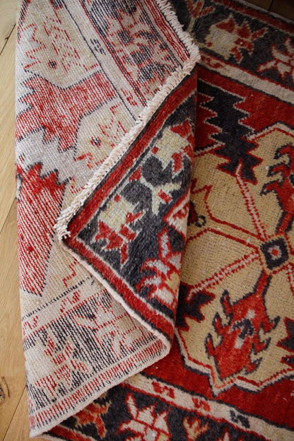 Handmade Vintage Turkish Small Rug 2'6" X 5'