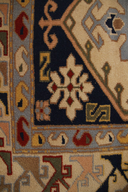 Handmade Vintage Turkish Small Rug 2'11" X 4'7"