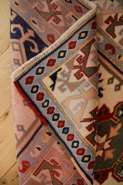 Handmade Vintage Turkish Small Rug 2'11" X 4'7"