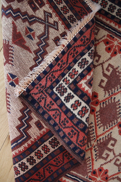 Handmade Vintage Turkish Small Rug 2'5" X 4'4"