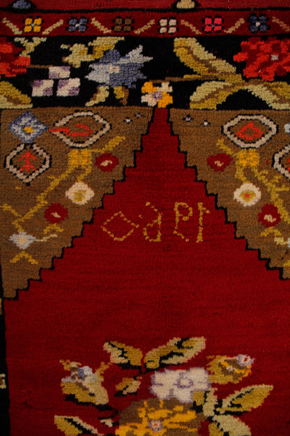 Handmade Vintage Turkish Small Rug 2'8" X 4'3"