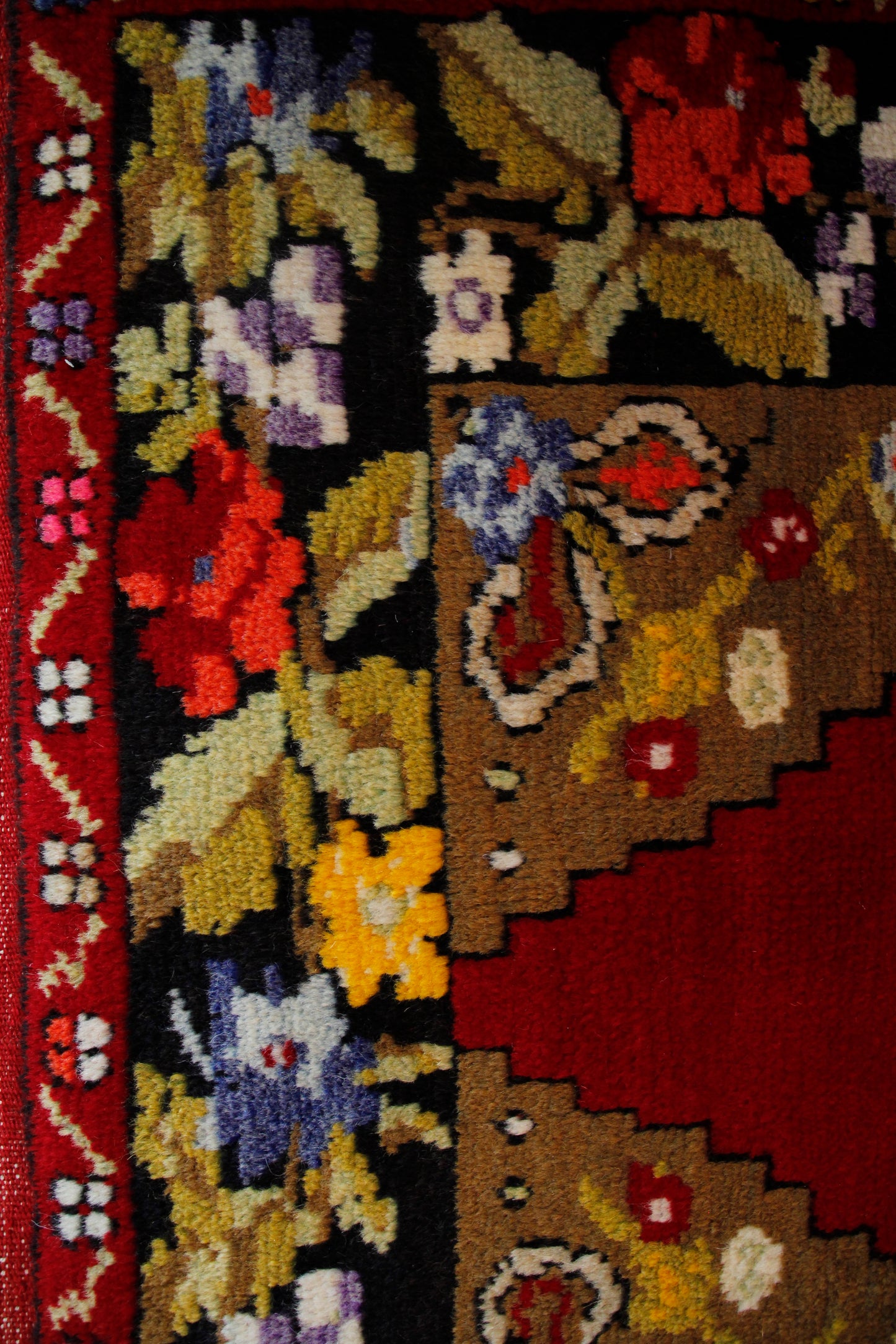 Handmade Vintage Turkish Small Rug 2'8" X 4'3"