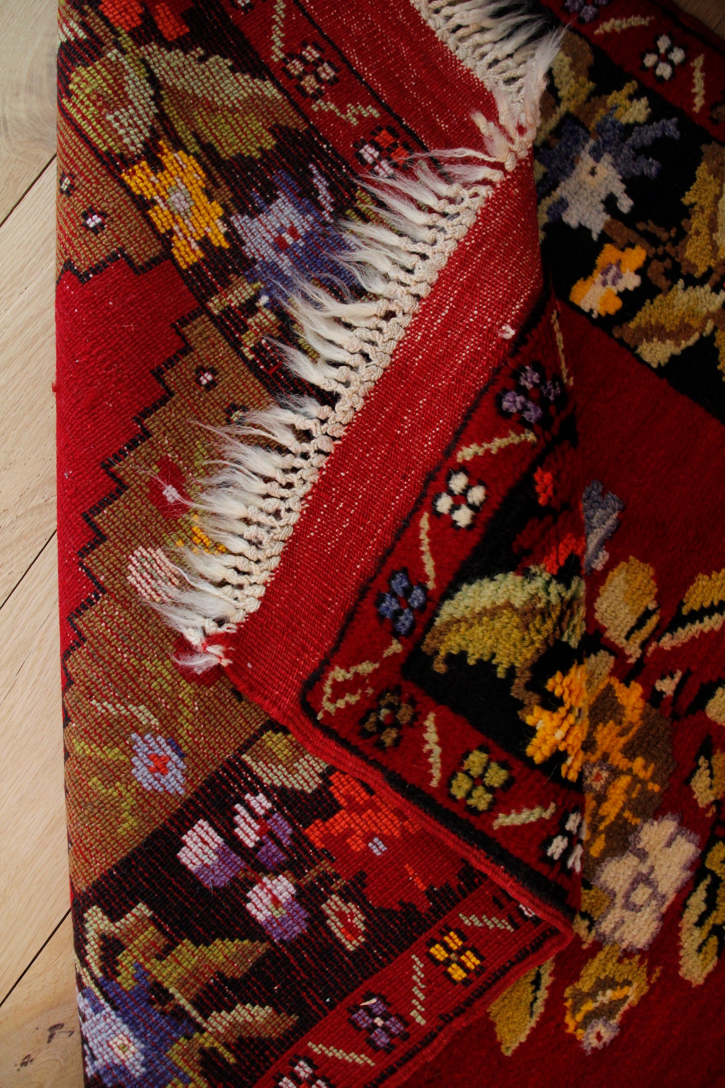 Handmade Vintage Turkish Small Rug 2'8" X 4'3"