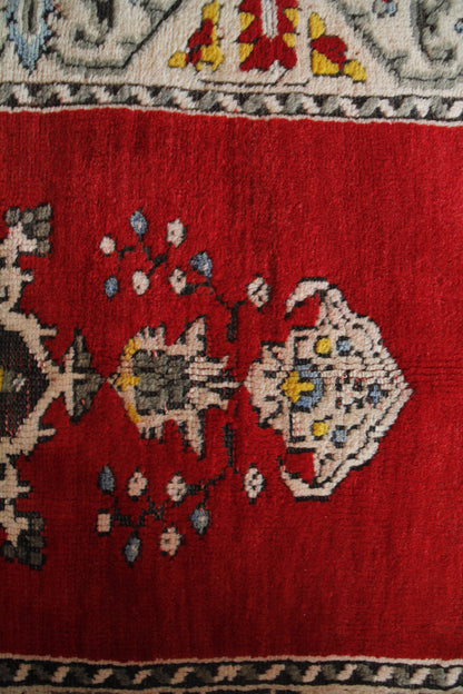 Handmade Vintage Turkish Small Rug 2'11" X 5'8"
