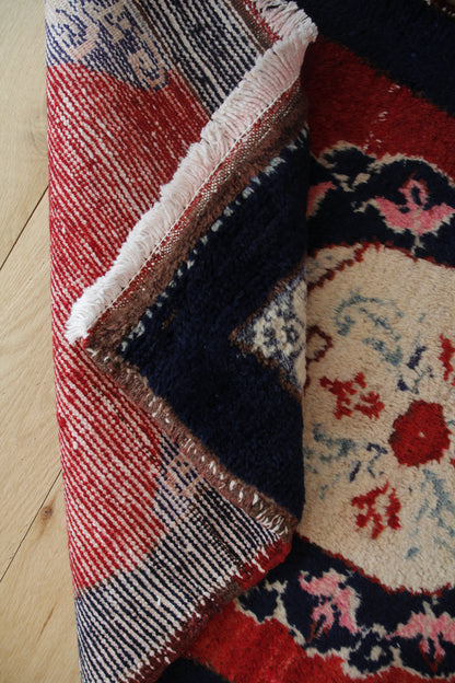 Handmade Vintage Turkish Small Rug 2'3" X 4'2"
