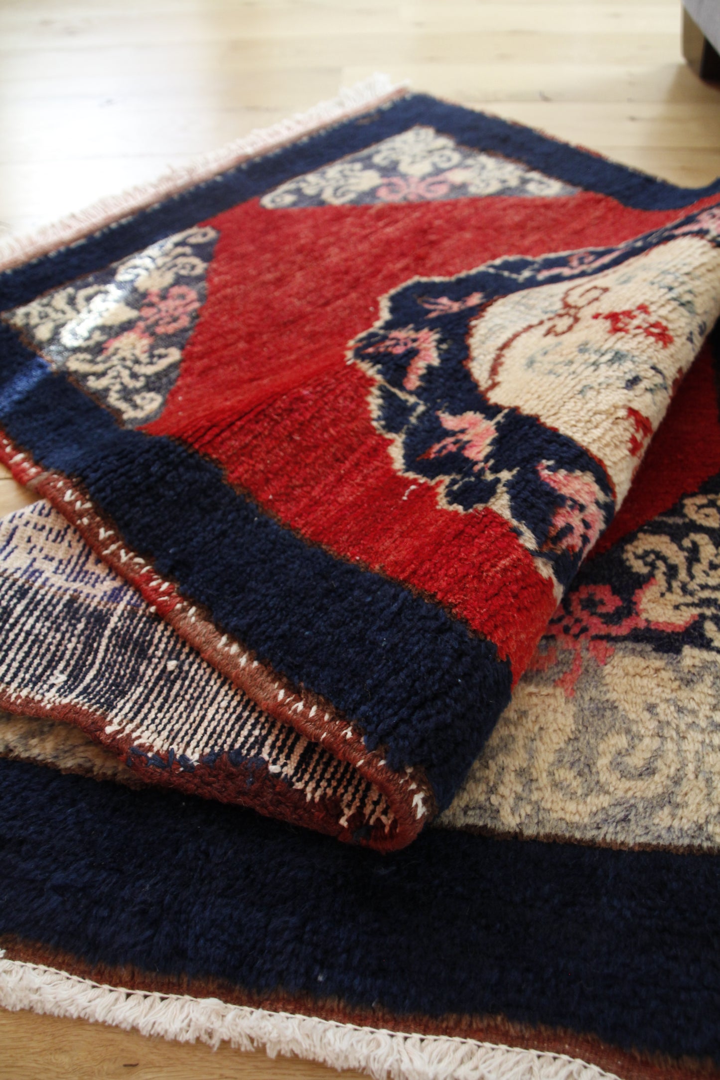 Handmade Vintage Turkish Small Rug 2'3" X 4'2"
