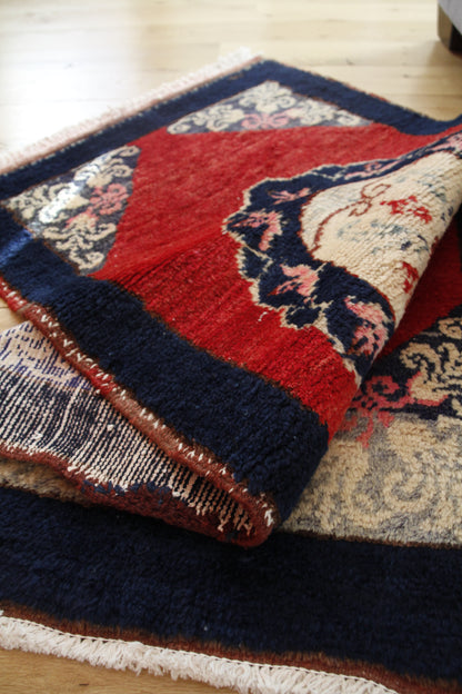 Handmade Vintage Turkish Small Rug 2'3" X 4'2"