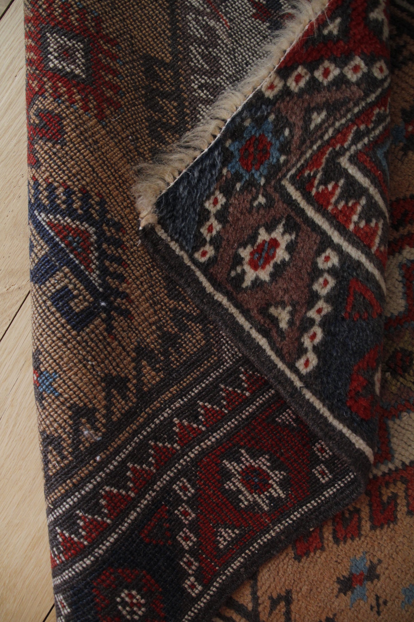 Handmade Vintage Turkish Small Rug 2'3" X 3'11"