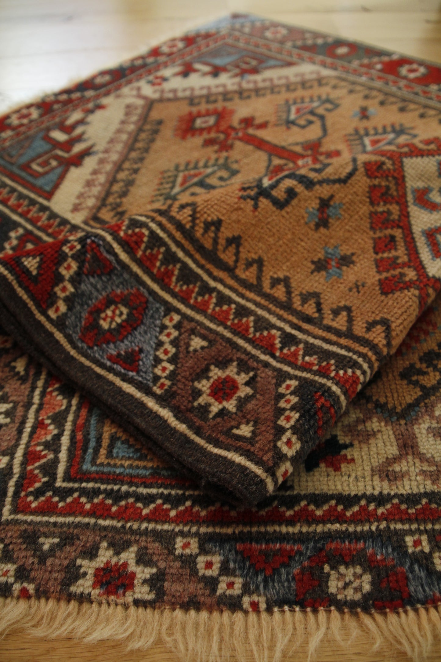 Handmade Vintage Turkish Small Rug 2'3" X 3'11"