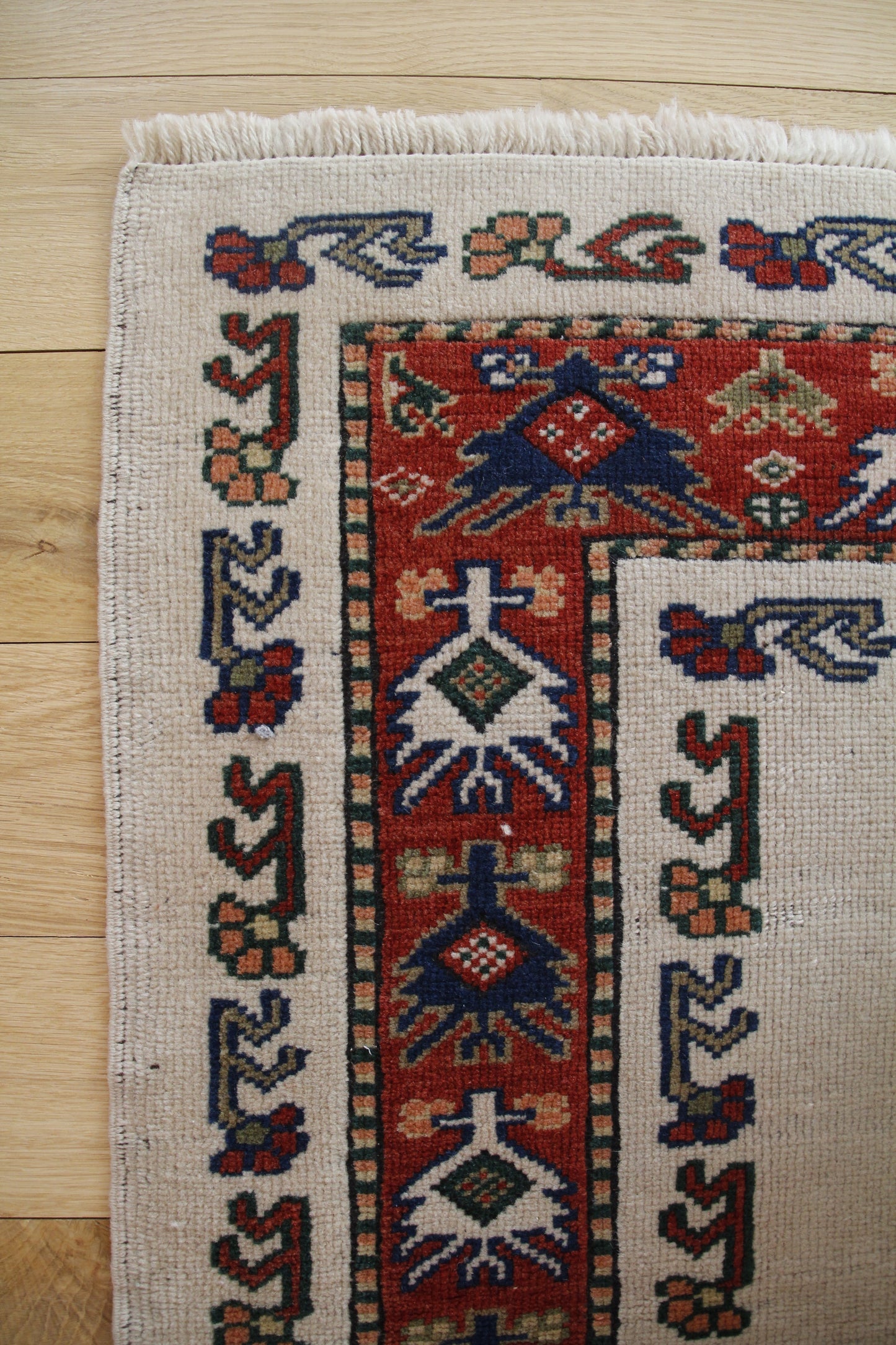 Handmade Vintage Turkish Small Rug 2'7" X 3'8"