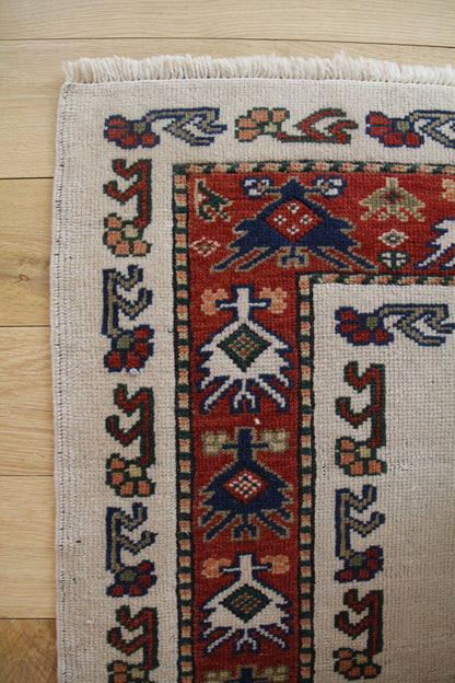 Handmade Vintage Turkish Small Rug 2'7" X 3'8"