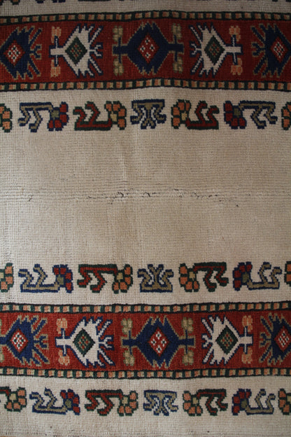 Handmade Vintage Turkish Small Rug 2'7" X 3'8"