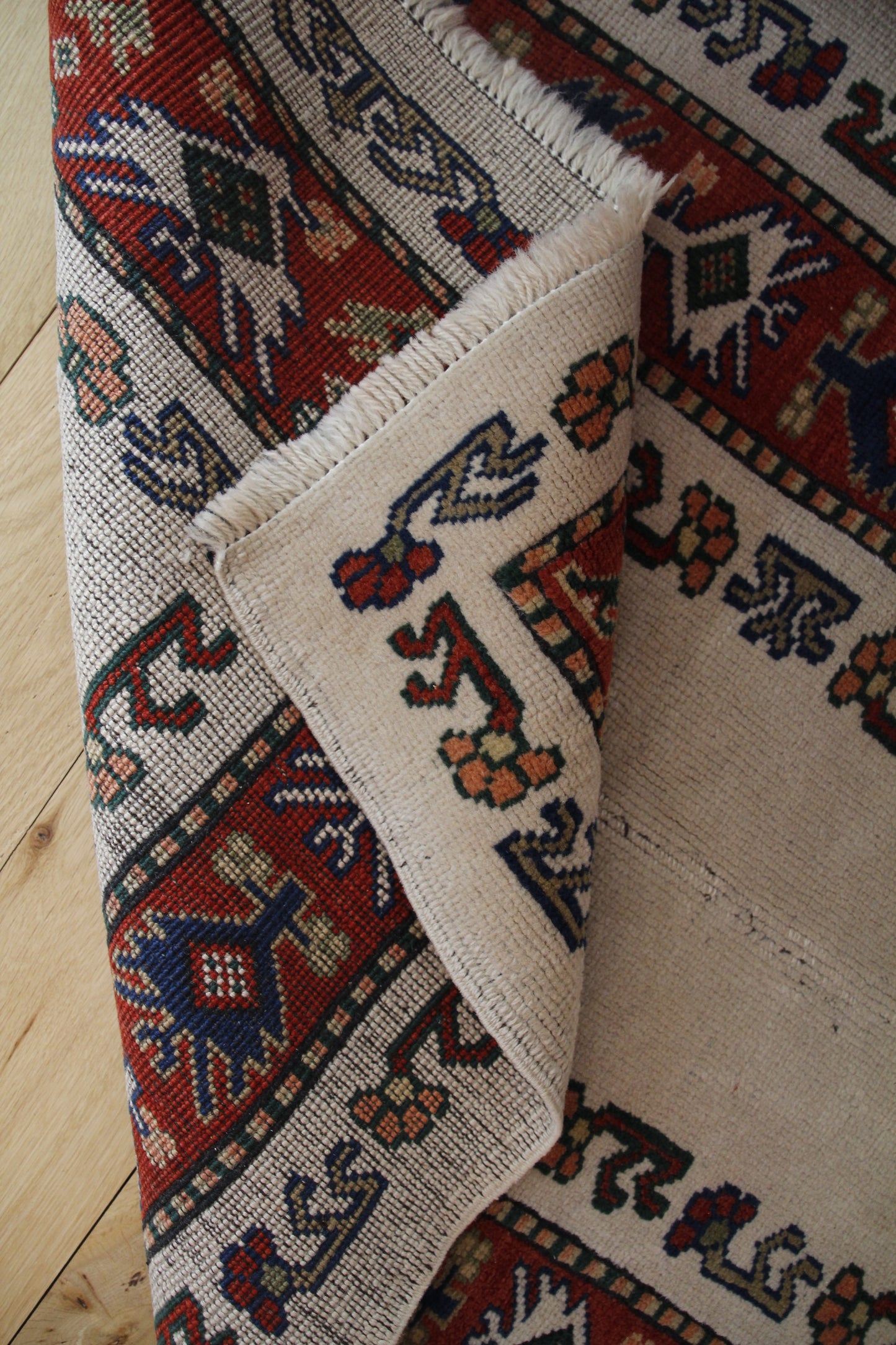 Handmade Vintage Turkish Small Rug 2'7" X 3'8"