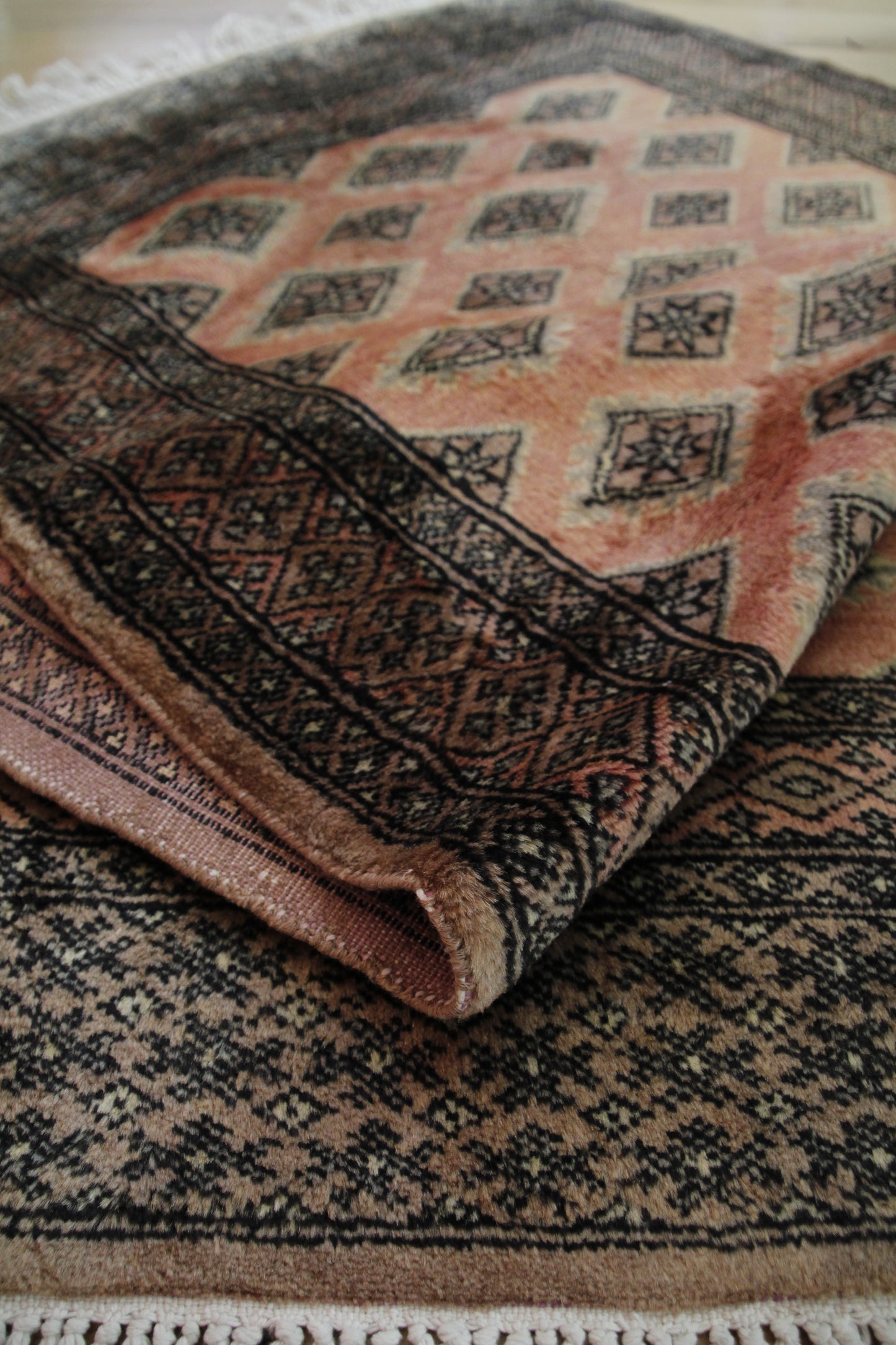 Handmade Vintage Indian Small Rug 3' X 5'4"