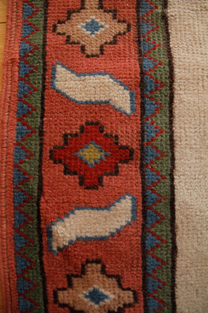 Handmade Vintage Turkish Small Rug 3'1" X 4'3"