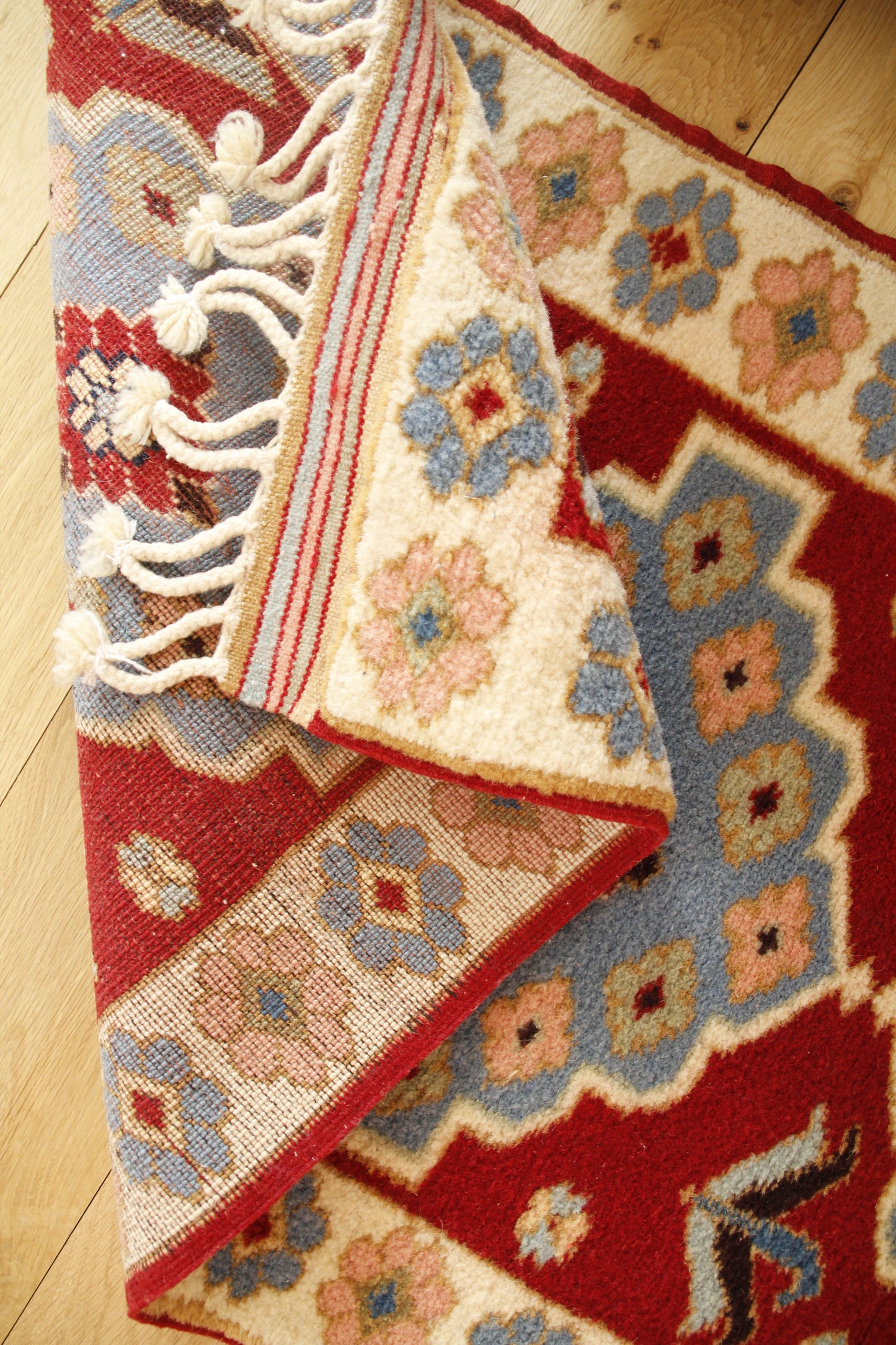 Handmade Vintage Turkish Small Rug 1'11" X 5'1"
