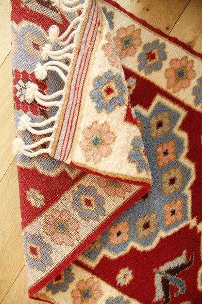 Handmade Vintage Turkish Small Rug 1'11" X 5'1"