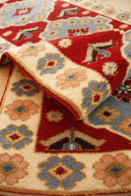 Handmade Vintage Turkish Small Rug 1'11" X 5'1"