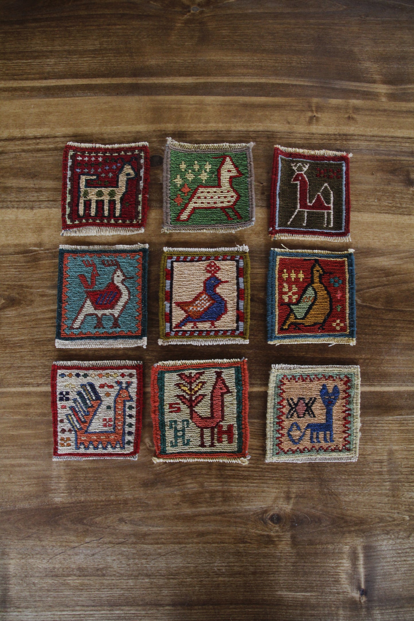 Handwoven Kilim Coasters / Decorative Pieces