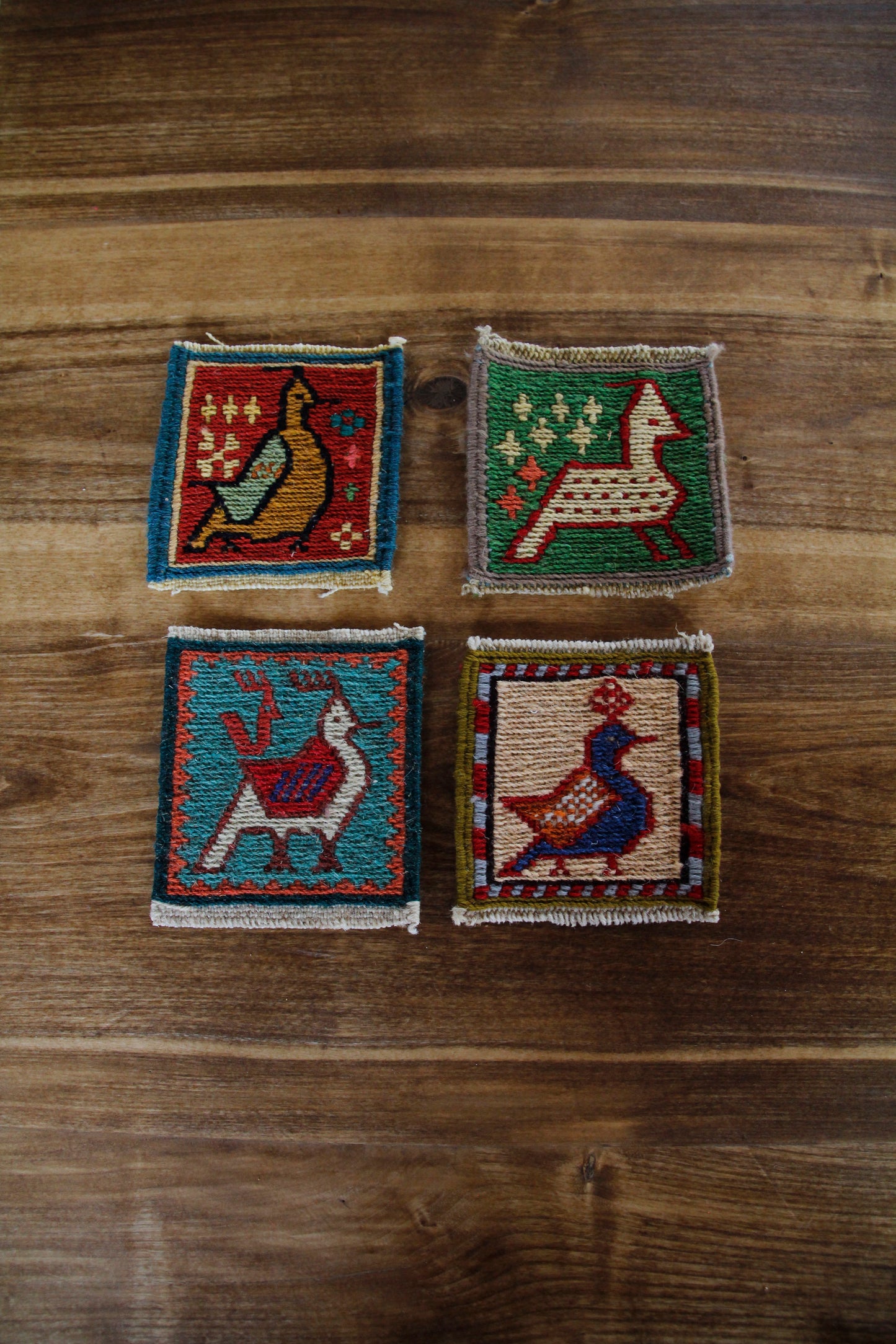 Handwoven Kilim Coasters / Decorative Pieces