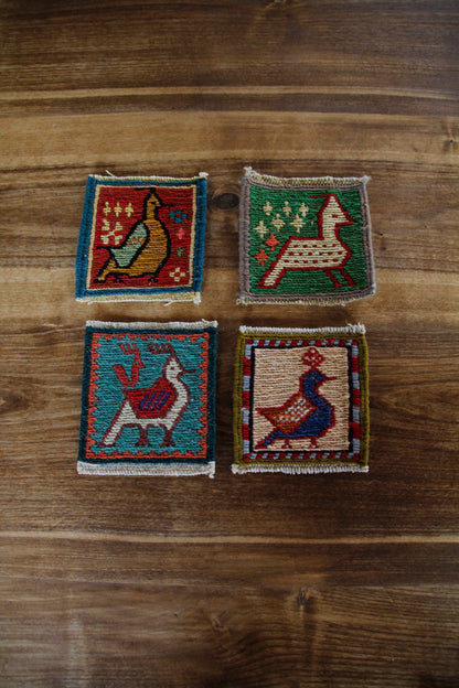 Handwoven Kilim Coasters / Decorative Pieces