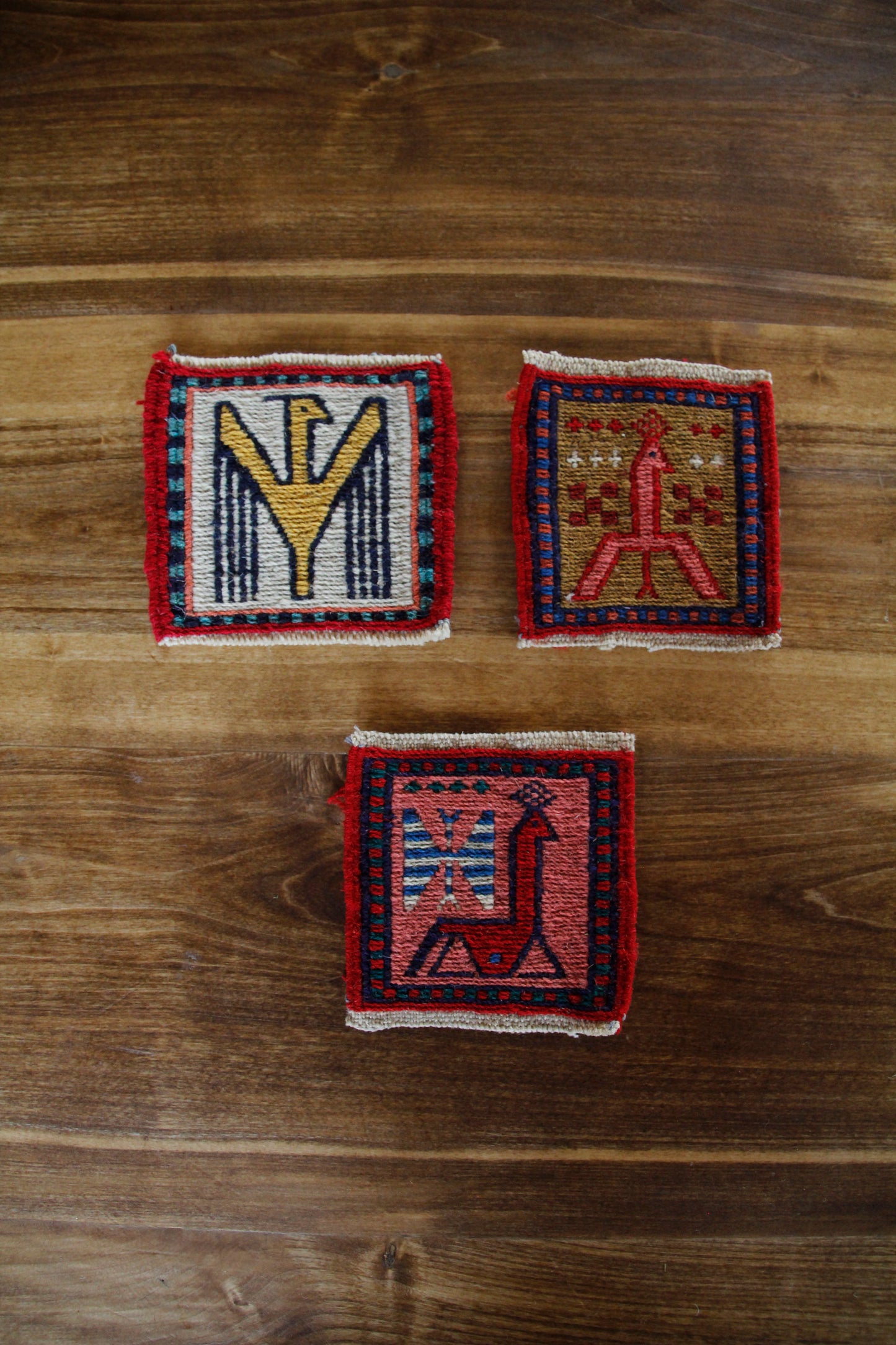 Handwoven Kilim Coasters / Decorative Pieces