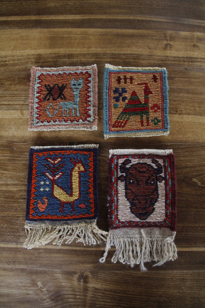 Handwoven Kilim Coasters / Decorative Pieces