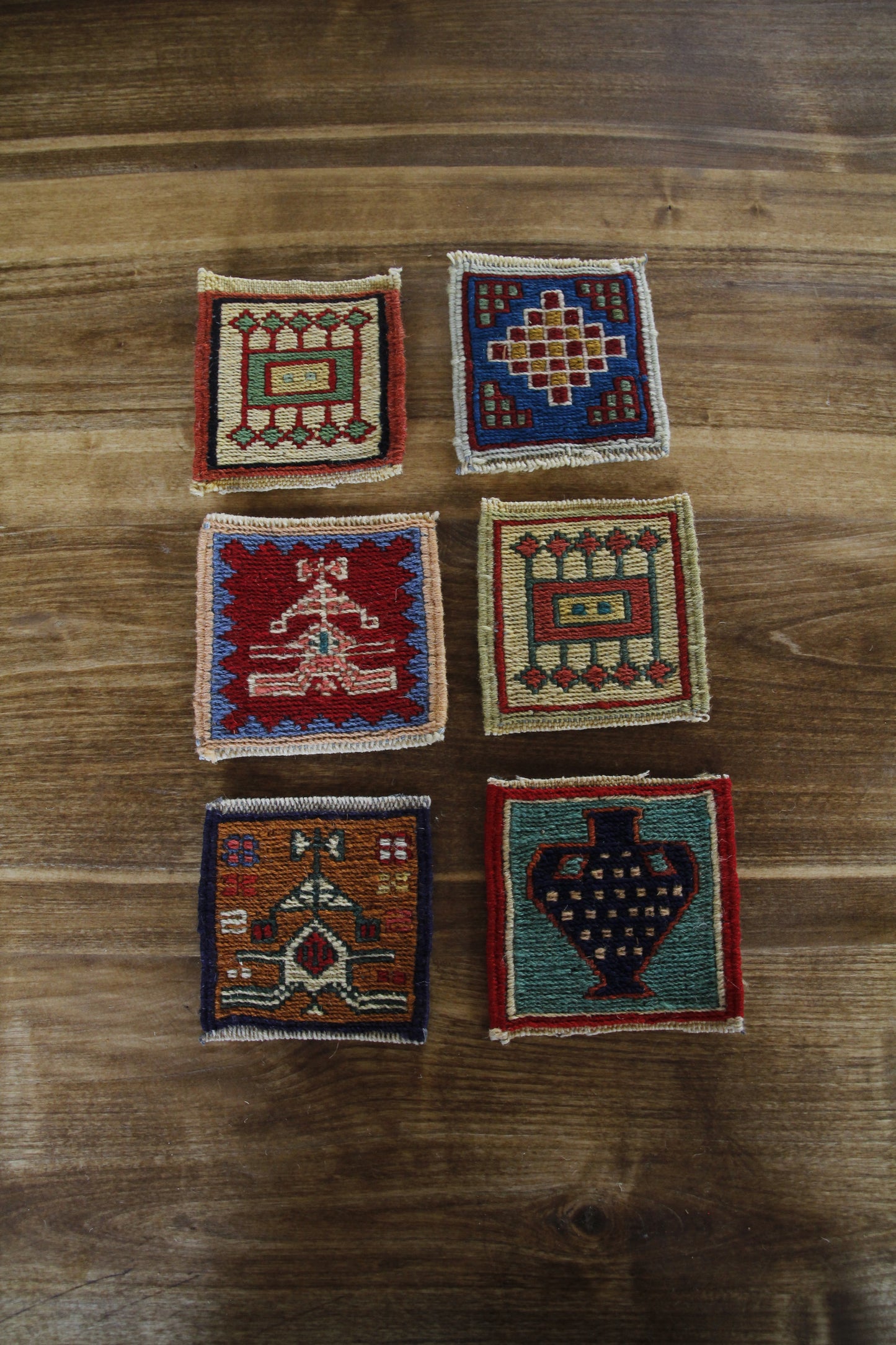 Handwoven Kilim Coasters / Decorative Pieces