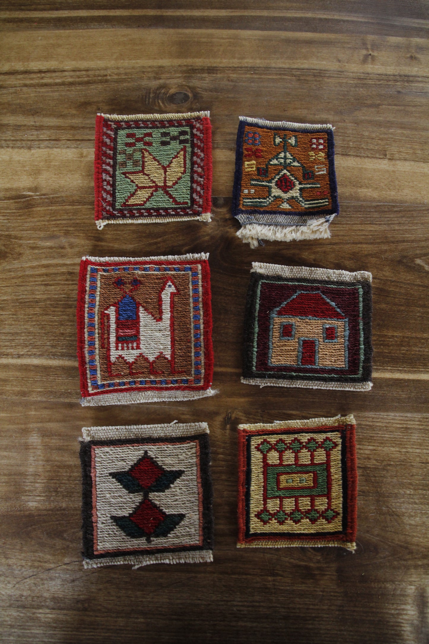 Handwoven Kilim Coasters / Decorative Pieces