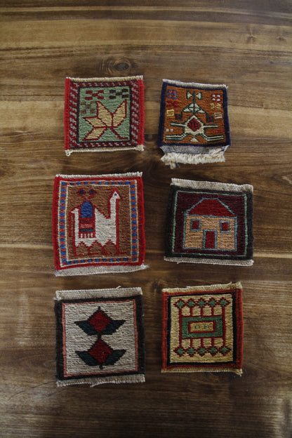 Handwoven Kilim Coasters / Decorative Pieces
