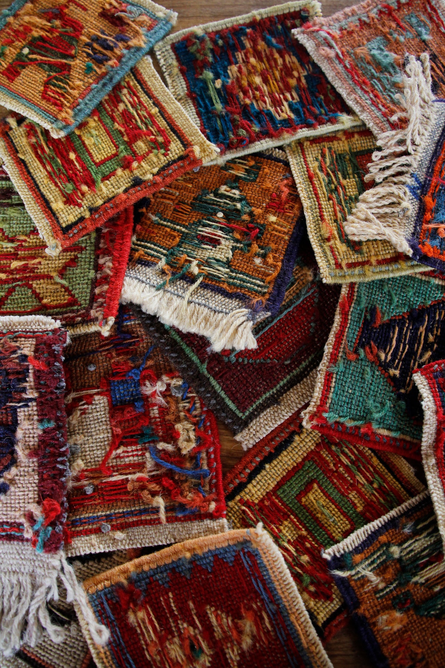 Handwoven Kilim Coasters / Decorative Pieces