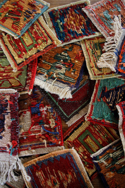 Handwoven Kilim Coasters / Decorative Pieces
