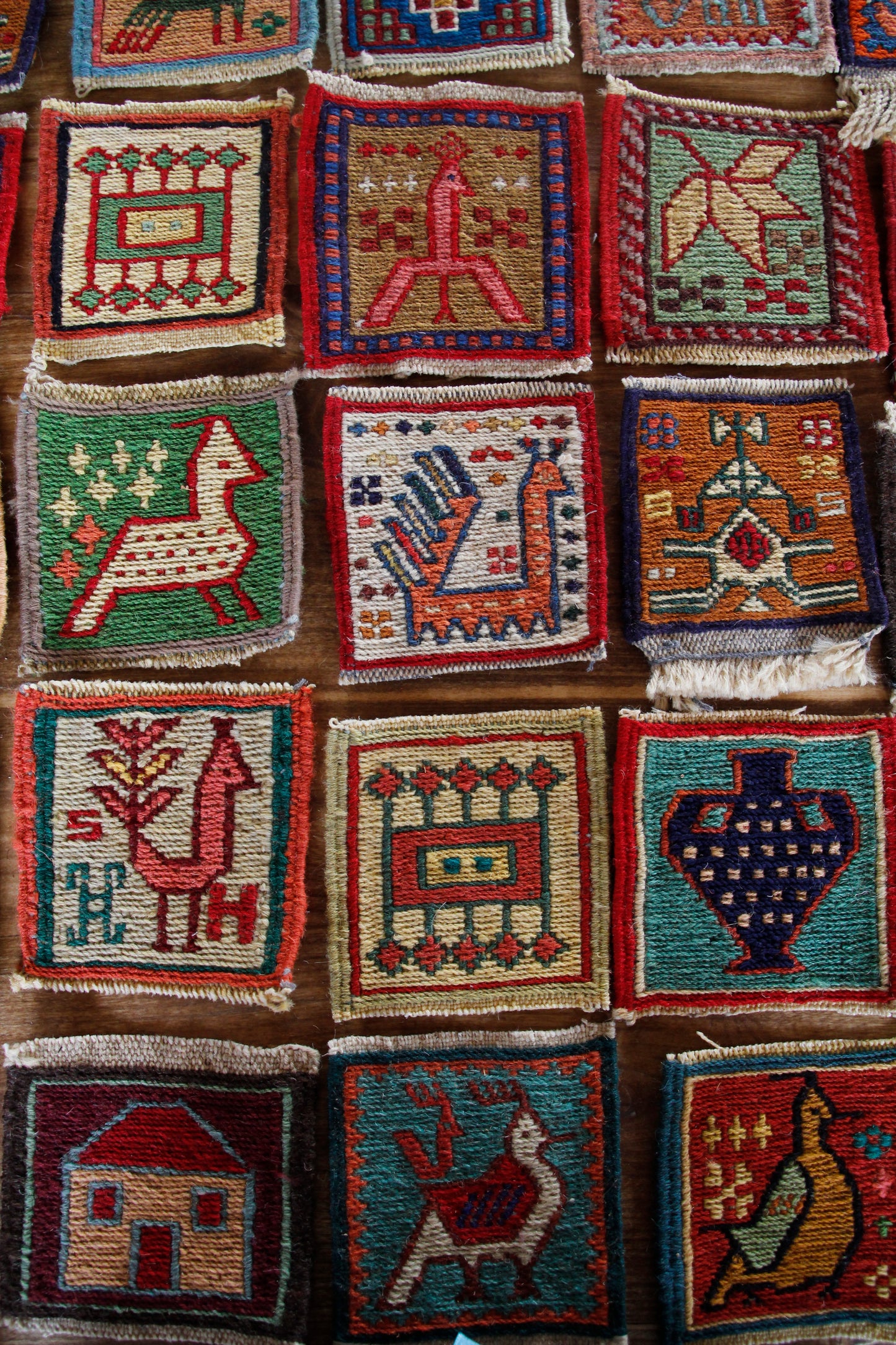 Handwoven Kilim Coasters / Decorative Pieces