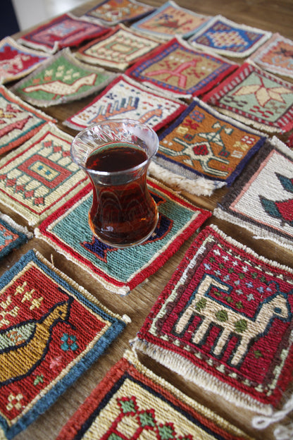 Handwoven Kilim Coasters / Decorative Pieces