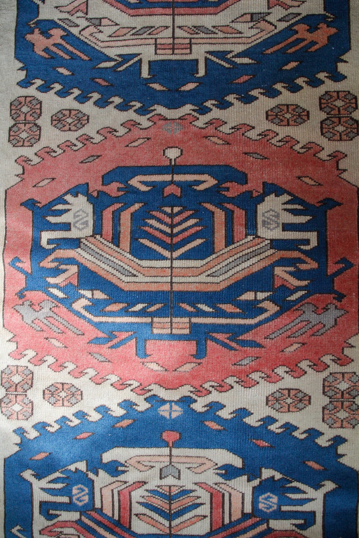 Handmade Vintage Turkish Small Rug 3'2" X 5'8"