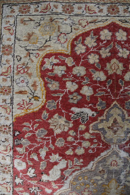 Handmade Vintage Turkish Medium Rug 3'11" X 5'8"