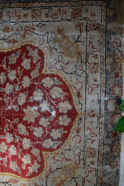 Handmade Vintage Turkish Medium Rug 3'11" X 5'8"