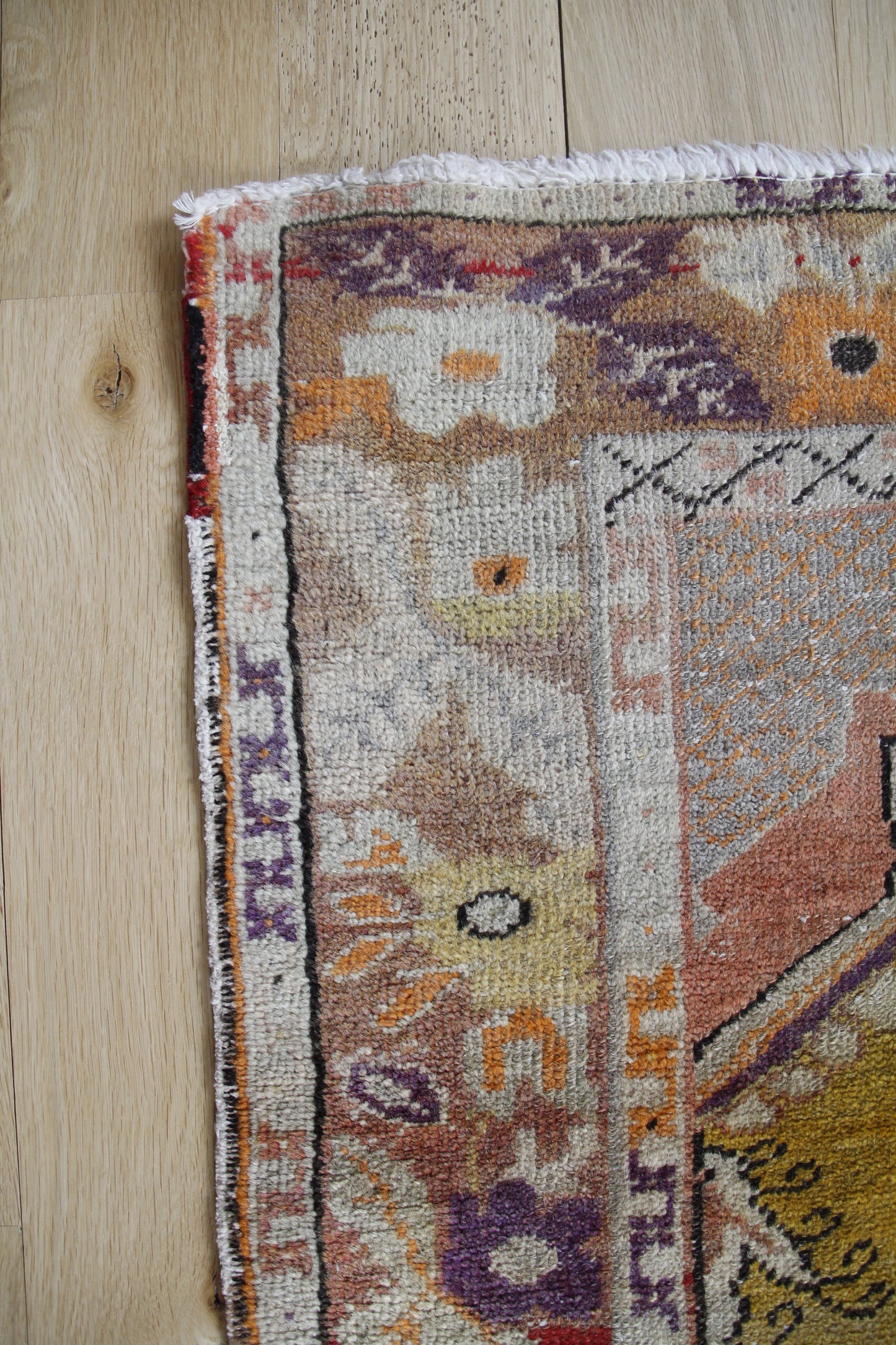 Handmade Vintage Turkish Medium Rug 3'3" X 6'1"