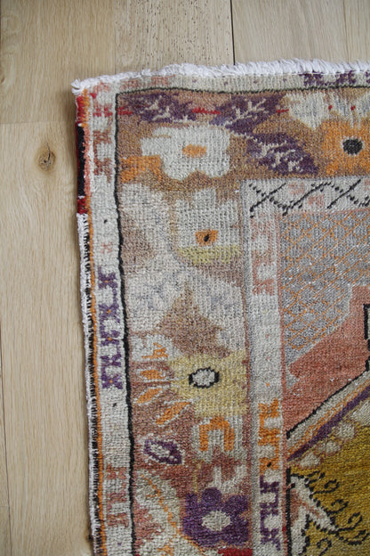 Handmade Vintage Turkish Medium Rug 3'3" X 6'1"