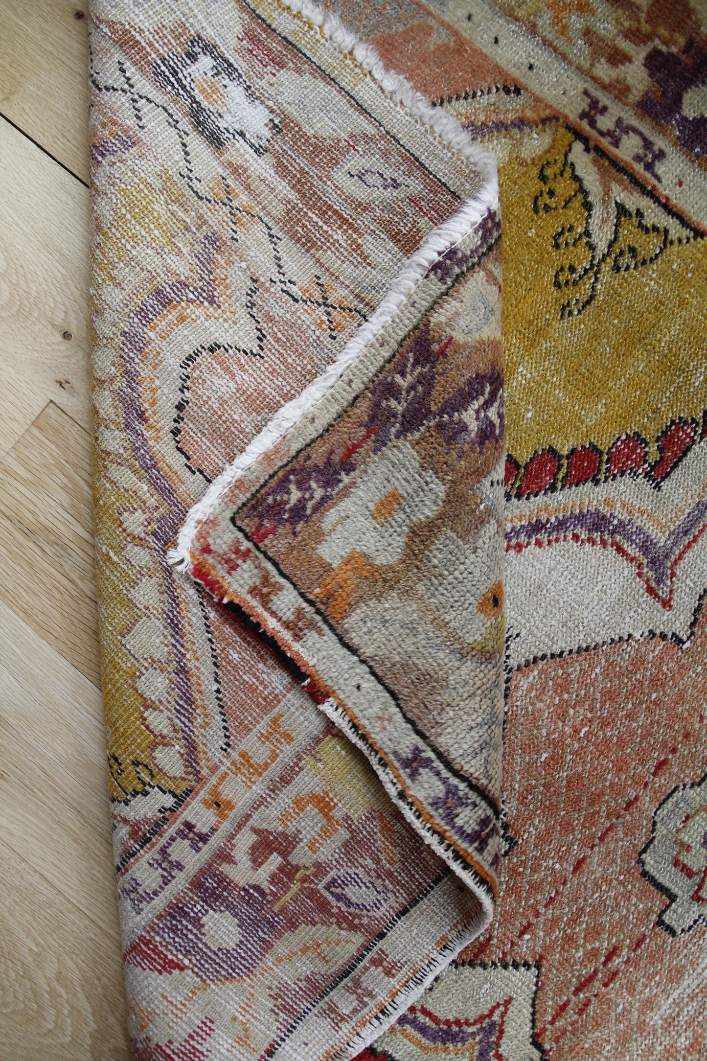 Handmade Vintage Turkish Medium Rug 3'3" X 6'1"