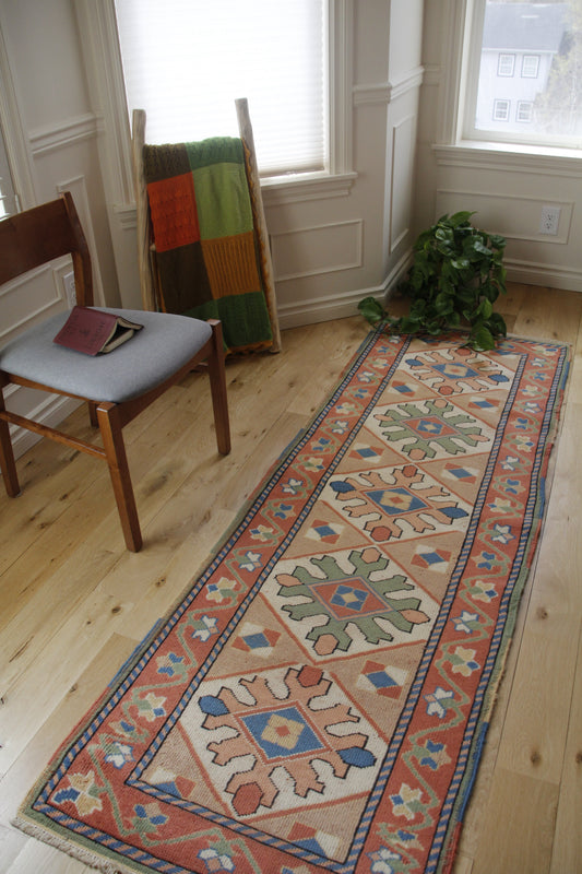 Handmade Vintage Turkish Runner 2'7" X 7'10"