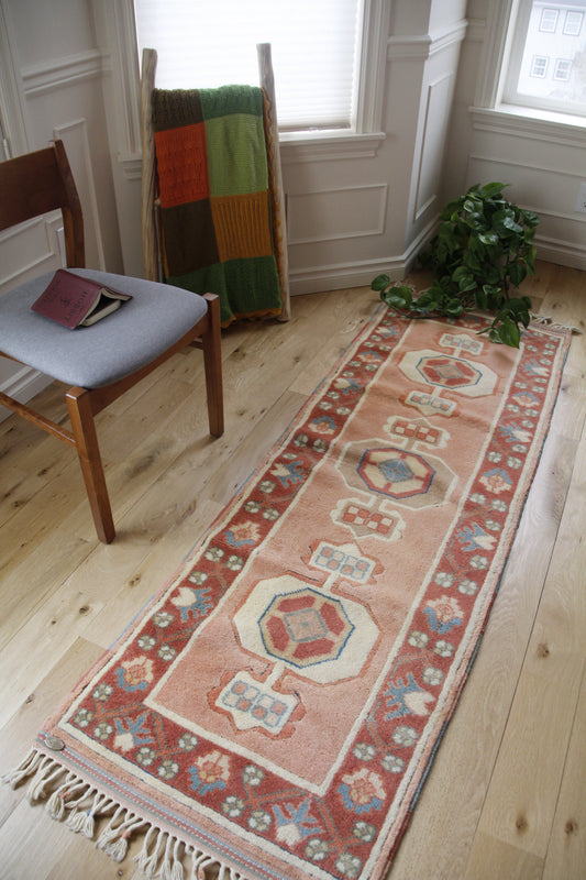 Handmade Vintage Turkish Runner 2'3" X 7'3"