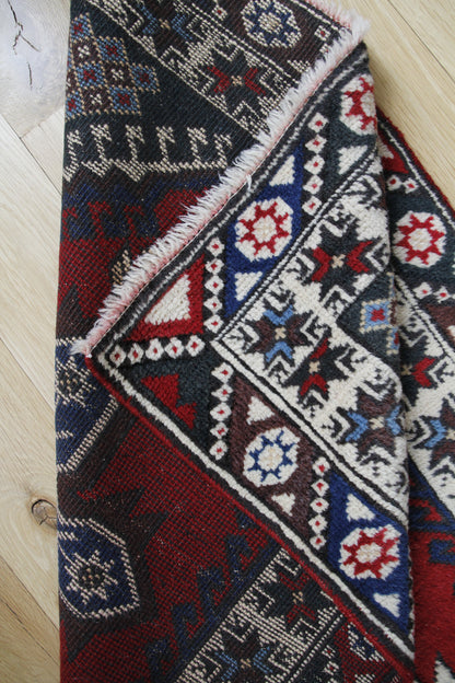 Handmade Vintage Turkish Runner 2'10" X 15'3"