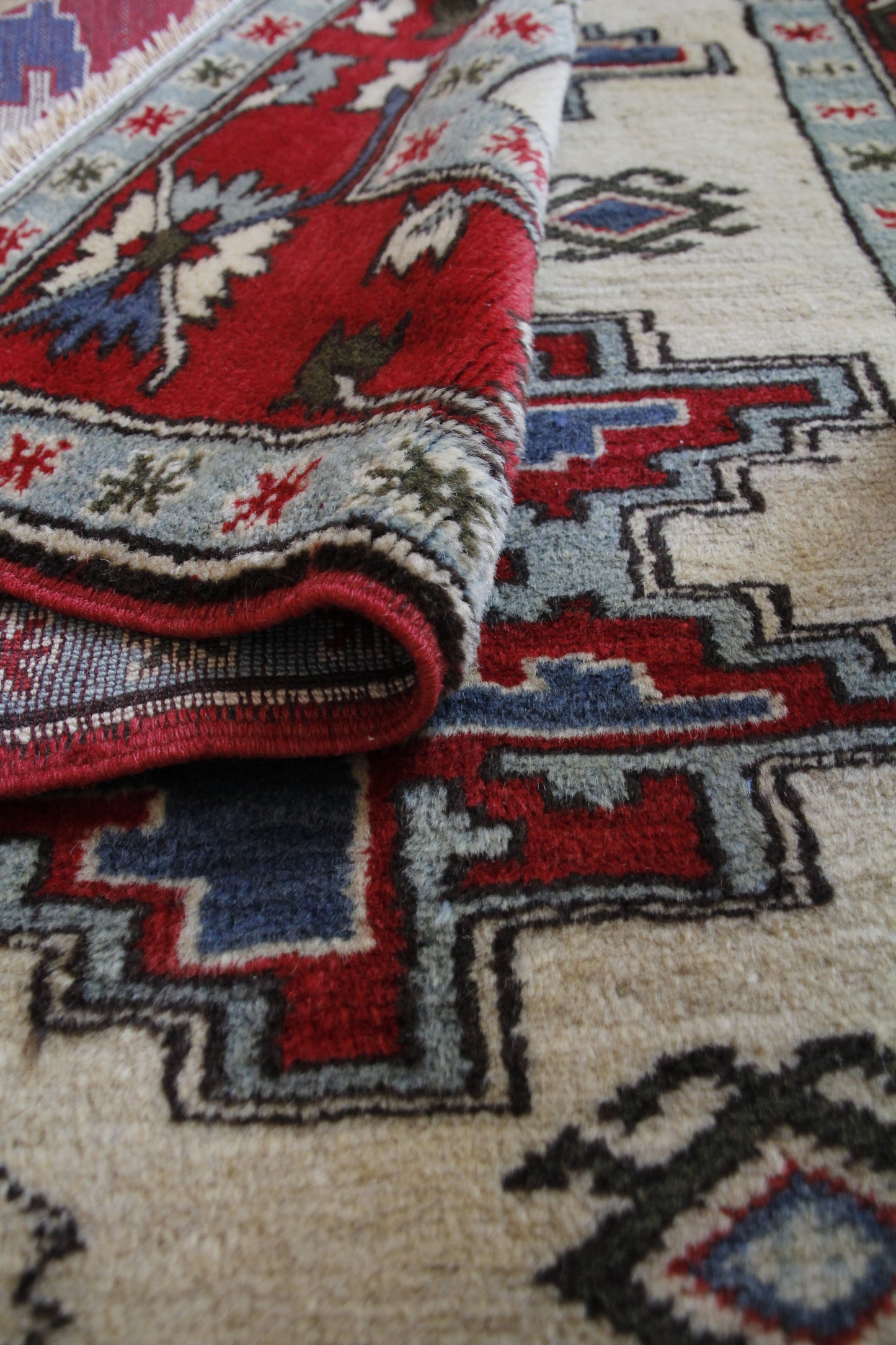Handmade Vintage Turkish Medium Rug 4'9" X 7'