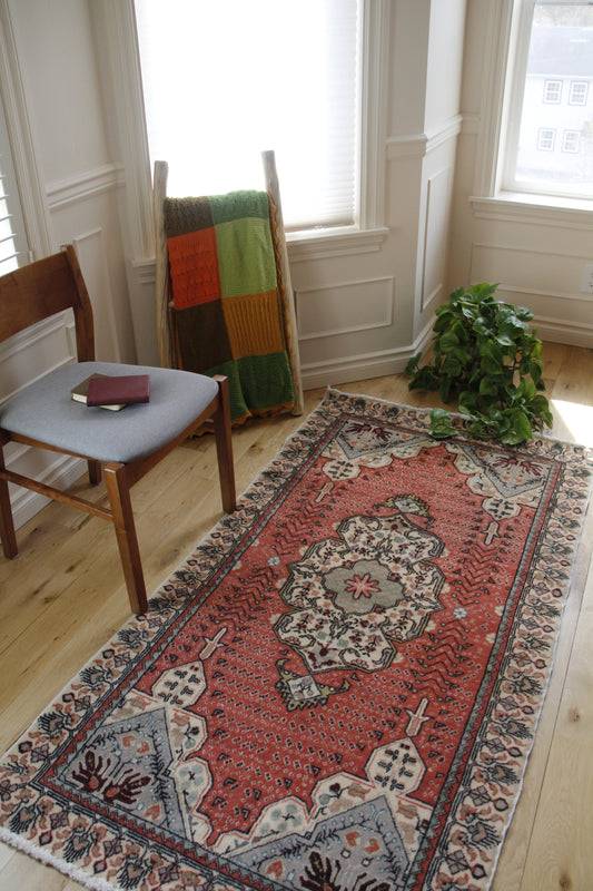 Handmade Vintage Turkish Runner 3'4" X 6'5"